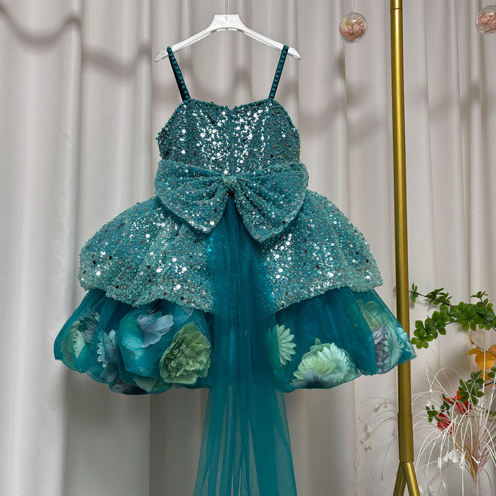 Elegant Floral Princess Dress for Flower Girls